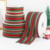 25Yards/Roll Red Green Ribbons DIY Crafts Gift Packaging Floral Decor Christmas 2.5cm Gift Box Decorative for Cake Box Bows
