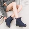 Winter Fasion Women Ankle Boots Lace-up Cotton Shoes Flat Snow Boots Plush Lined Warm Women's Boots Plus Size
