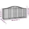 VidaXL 13x Arched Gabion Baskets Arched Gabion Cages Gabion Walls Garden Fences Terrace Outdoor 3145630