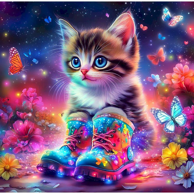 Full Diamond Embroidery Cat Animal New 2024 Painting Butterfly Cross Stitch Kits Cartoon Mosaic Flower Handmade Gift