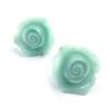 [J8581] - 'Rosa Romantica' Designer Earrings In Water Green