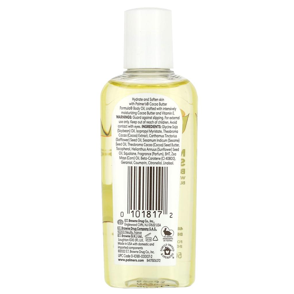 Palmer's Cocoa Butter Formula, Moisturizing Body Oil, with Vitamin E, 50 Ml (1.7 Oz)