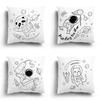 Fashion Black and White Star Astronaut Pillowcase Sofa Cushion Cover Home Living Room Decoration Cartoon Pattern