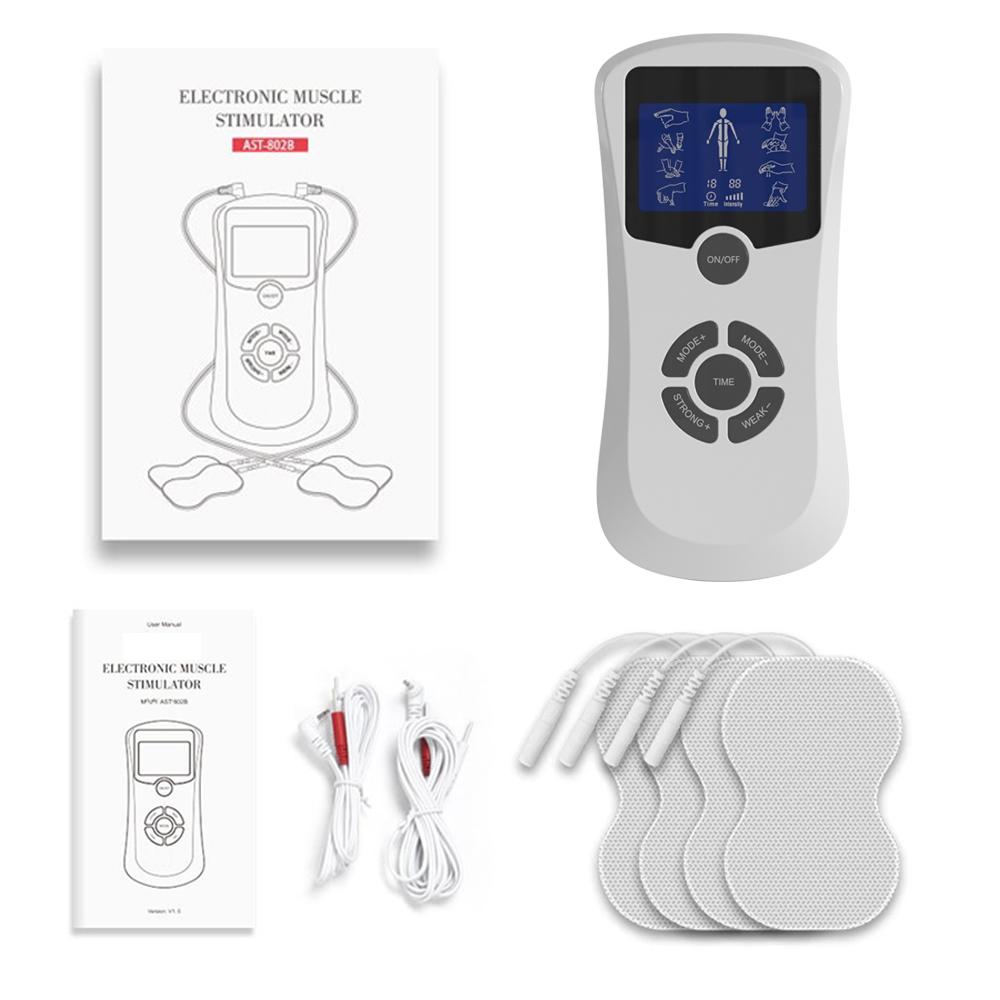Electric Tens Muscle Stimulator Dual Channel 8 Mode Massager Acupuncture Digital Therapy Health Massage Tools Electrostimulator