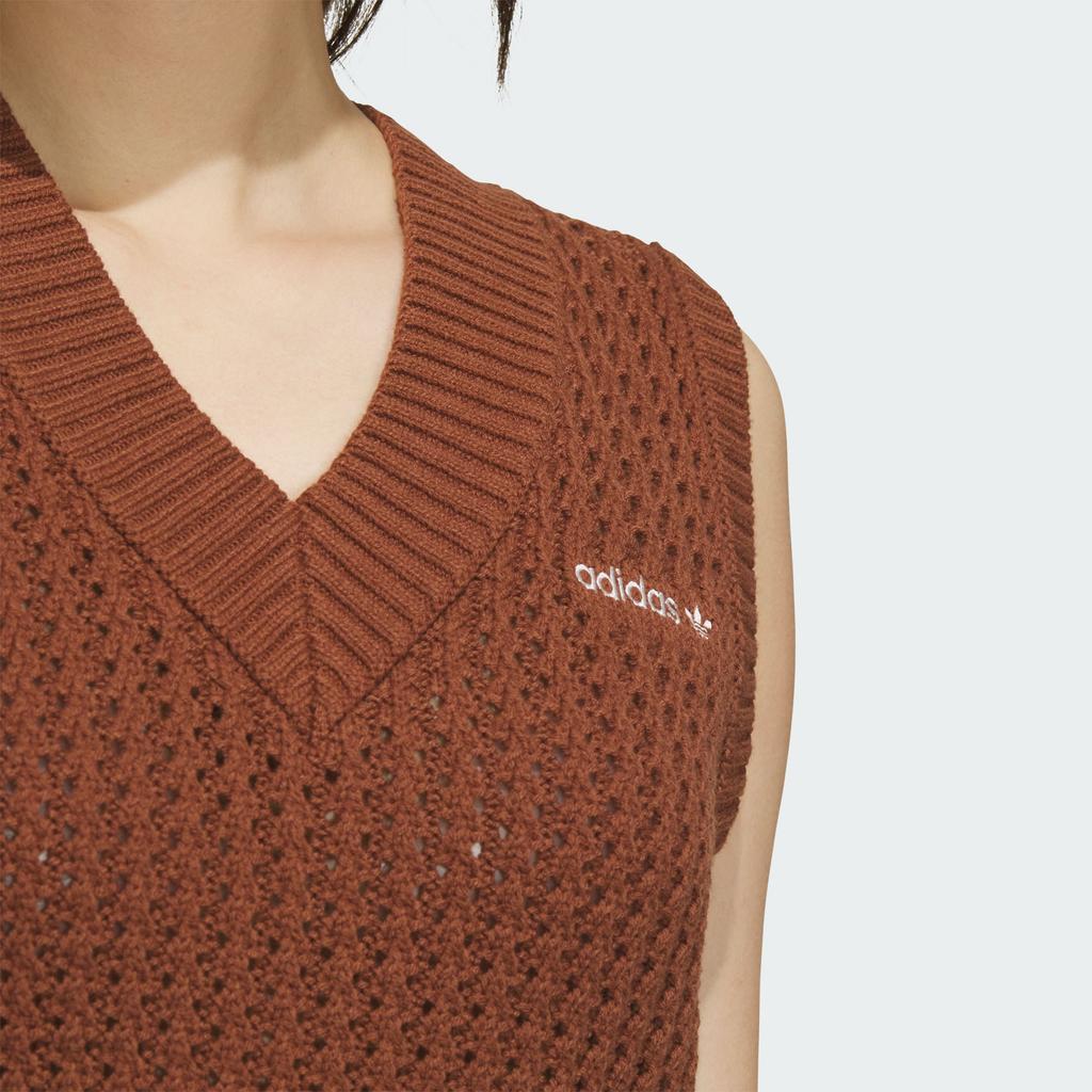 Adidas Originals FW24 Knit Vest Women Vests Dark-Brown JD5802