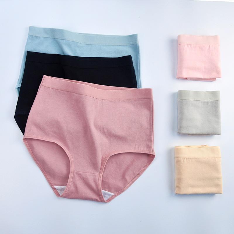 High Quality Comfort High-waisted Women's Panties Cotton Tummy-tucking and Hip-lifting Mom's Large-size Panties Female Cotton Panties Sexy Briefs