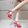 Fashion Sandals Woman Summer 2024 Fish Mouth High Heels Women's Korean Style Stiletto Sandals Elegant Party Sandals