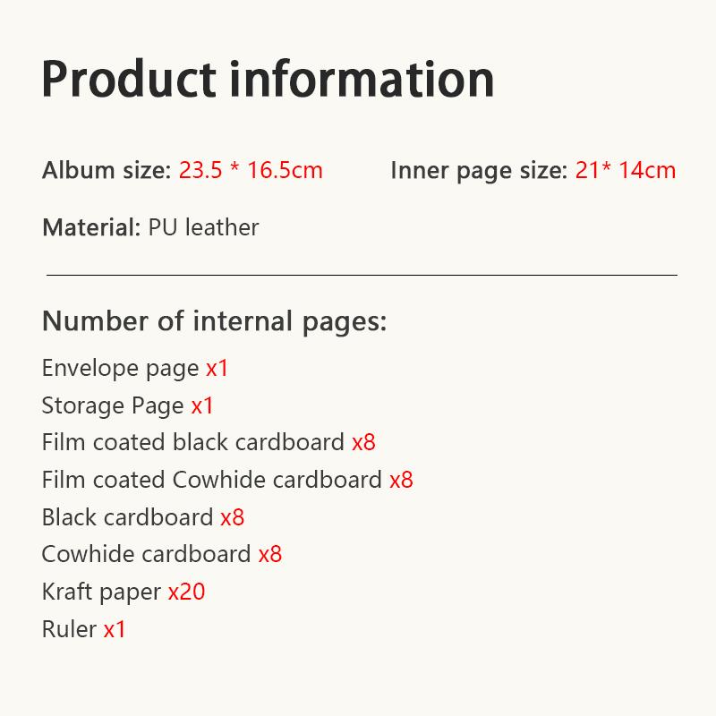 Diy Retro Album Lovers Memory Book Commemorative Kraft Paper Film Commemorative Envelope Storage Self Adhesive Handmade Gift