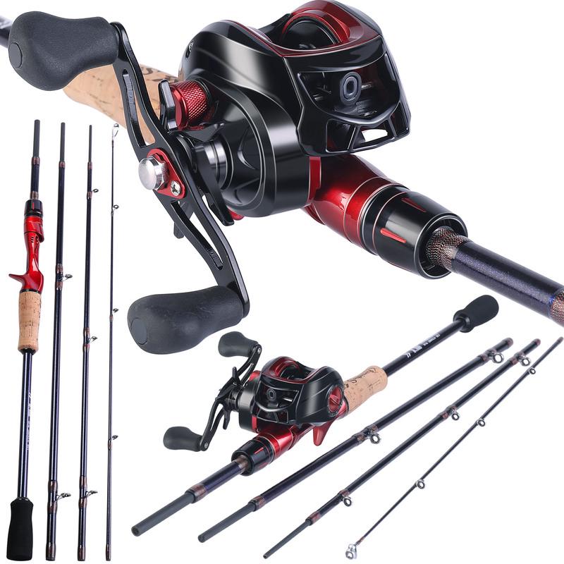 Комбинированные удочки и катушки Удочка для наживки 1,8 м/2,1 н с катушкой 17+1 BB для рыбалки в путешествиях