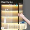 12V COB LED Strip Light Smart Double Door Sensor Switch Cabinet Lights for Your Room Lighting Dupont LED Tape Door Open Light-ON