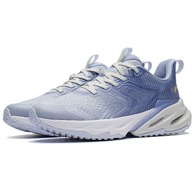 Li Ning Eazgo Comfortable Shock Absorption Low Top Running Shoes Women Sneakers Blue Gray ARES024-2