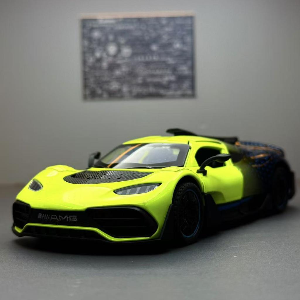 1/32 Benz One Boxed Alloy Die-cast Supercar Model, Children's Toy Car with Sound, Boys' Birthday Gifts, Holiday Gifts, Desktop Ornaments