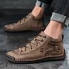 Fashion New Large Size Men's Fashion Casual Shoes Hand Sewn Thick Soles Comfortable Anti-slip Wear Men Casual Shoes