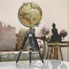 Tripod Antique World Globe 8 Inch with Metal Stand for Home Decor & Office Table, Showpiece, Table Top for Gifting and Learning - Yellow Color