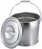 Shimomura Planning Bucket with Lid 8L In Stainless Steel Car Wash Cleaning Garbage Container Unbreakable Sturdy Outdoor 20442 [Made Japan]