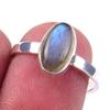 Natural Labradorite Gemstone Handmade 925 Solid Sterling Silver Ring Size 7 z6J62