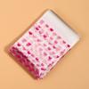 100Pcs Valentine's Day Self Adhesive Plastic Bags Stylish Clear Bags with Love Motif for Candy and Gift Packaging