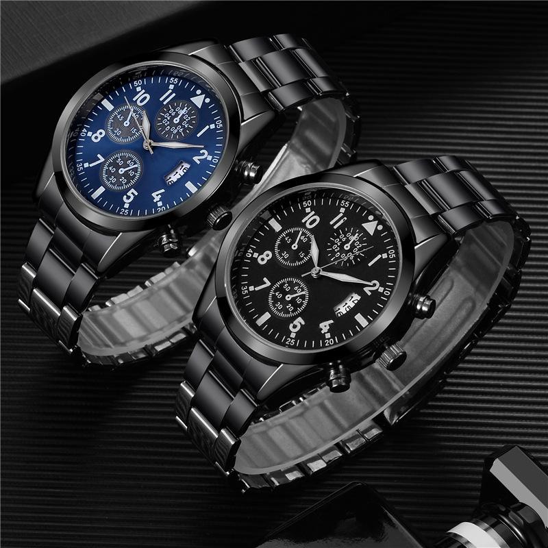 Luxury Fashion Men's Watches Golden Stainless-Steel Quartz Wristwatch Men Business Watch Male Calendar Clock