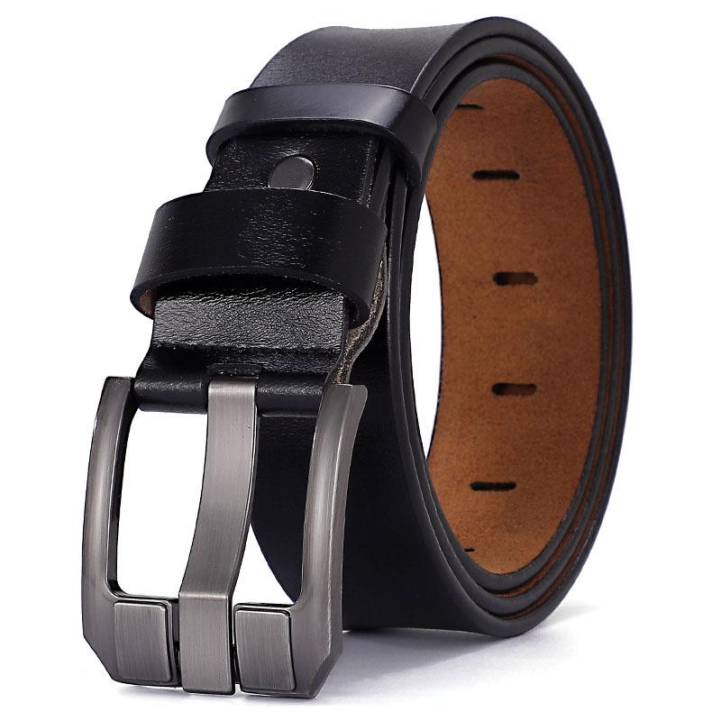 Belt Men's Retro Genuine Leather with Oversized Pure Cowhide Pants Strap