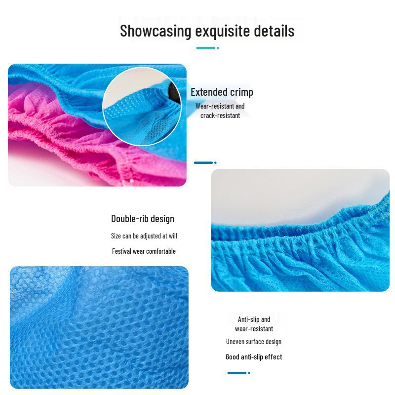 Disposable Non-Woven Anti-Slip Shoe Covers for Dust-Free Indoor Use