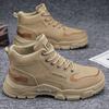 Fashion 2024 Mens Boots Casual Shoes Winter Leather Boots Platform Work Safety Shoes Sneakers Botas Para Hombre
