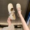 Fashion Korean Shoes Female Footwear Shallow Mouth Oxfords Women's 2024 Dress Summer Leather New Comfortable Mary Janes Flat Womens Derb