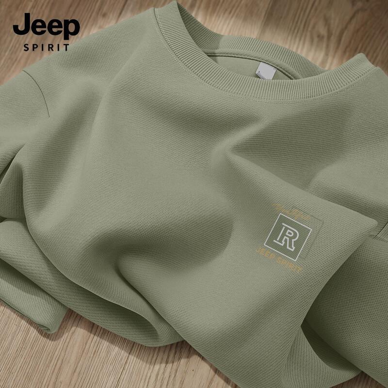 JEEP SPIRIT Men's 2025 American Sporty Loose Crewneck Sweatshirt