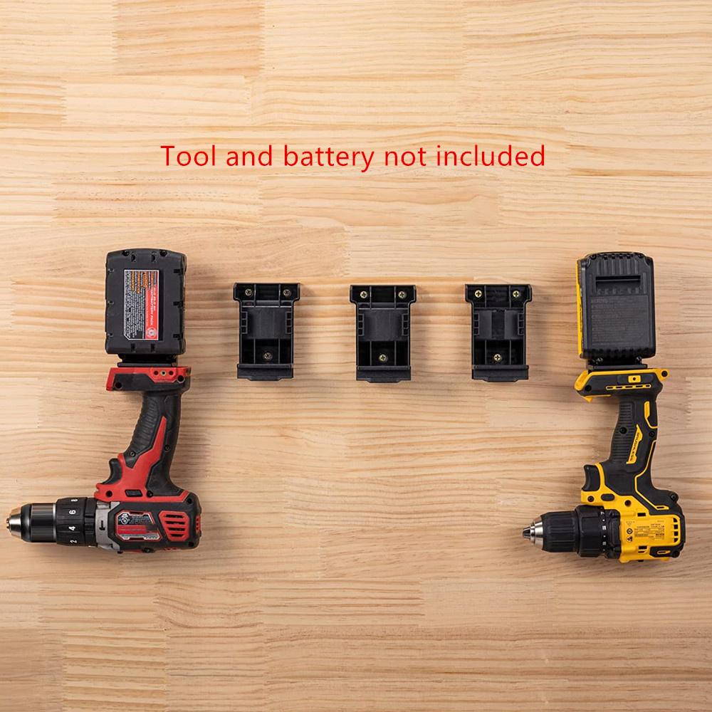 5pcs Power Tool Battery Holder Mount Stand Fits For Milwaukee 18V 2-in-1 Battery