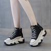 Women  2024 Platform Sneakers Black Shoes Spring Autumn Genuine Leather S Keep Warm Fashion Boots Winter Booties
