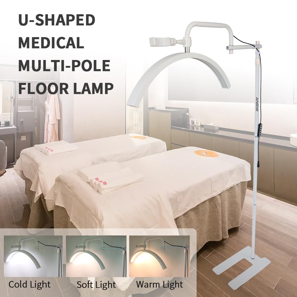 Andoer 36W Half-moon Shaped Fill Light Floor LED Video Light 3200K-5600K Dimmable with Metal Light