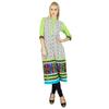 Women Ethnic Cotton Custom Kurti Indian Traditional 3 4th Sleeve Long