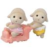 Sylvanian Families Dolls ST Mark Ages 3 and Toy Sylvanian Epoch [Sheep Twins] Hi-08 Certified, Up, Dollhouse, Families,