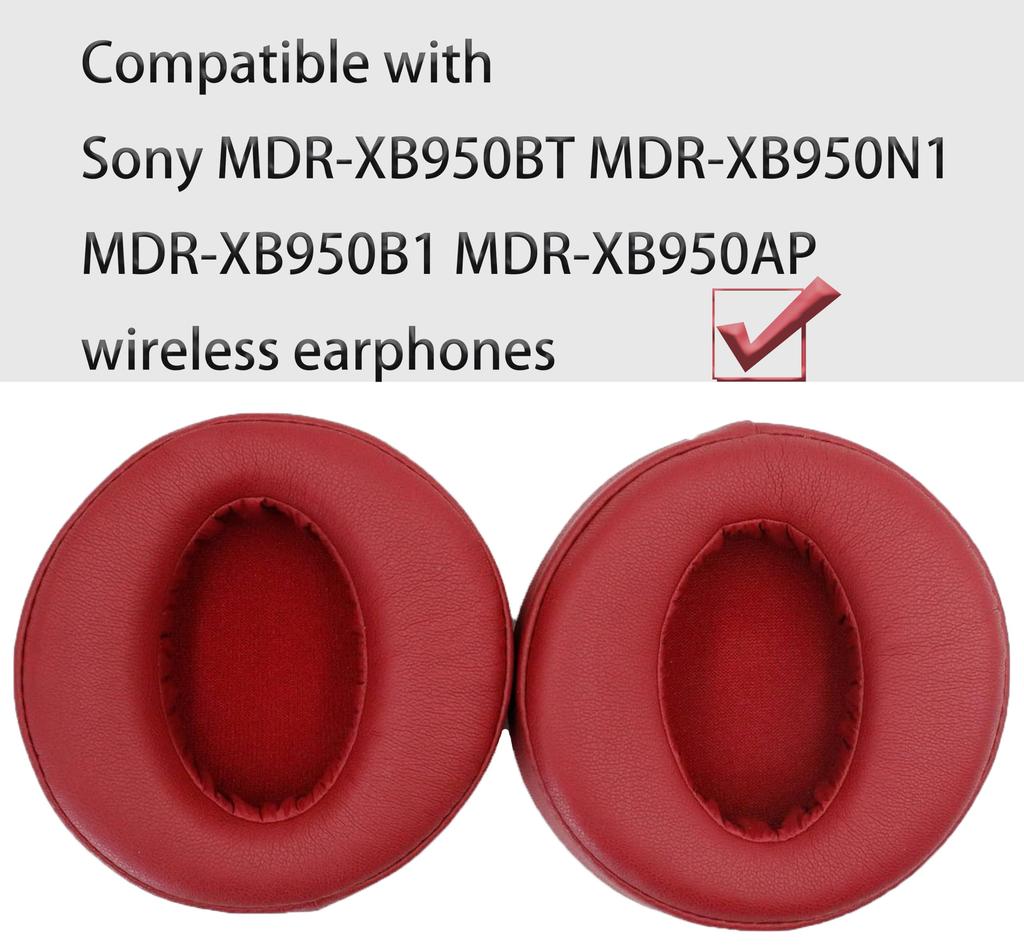 Linpearl Replacement Ear Pads Are Compatible with Sony Wireless Made of Soft Protein Leather and Memory Replacement Ear Pads for Repair MDR-XB950BT