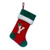 18 Inches Monogram Christmas Stockings with Letters Embroidered Initials Xmas Hanging Stockings for Fireplace