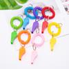 5pcs With Rope Spring Wristband Whistle Plastic Rugby Party Whistle Training School Soccer Tools