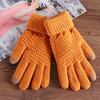 Girls Winter Warm Mittens Knitted Wool Touch Screen Full Finger Women Gloves