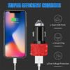 Dual USB Car Charger, Car Adapter Bling Bling Rhinestones Crystal Car Decorations for Fast Charging Car Decors