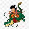 Patches For Clothes Bag Iron On Thermal Stickers Kid Goku Shenron Goku Shenron Pattern Washable Heat Transfer