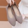 Women's Soft Sole Knitted Loafers Lightweight Non Slip Flat Slip On Shoes Woman Comfortable Breathable Casual Walking Shoes