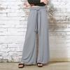 Women's Lace-Up Wide-Leg Pants Casual Pants Solid Color Trousers With Pockets