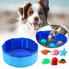 Foldable Dog Bath Swimming Pool Cat Pool Toy With Fish-Water Endless Self Play Interactive Cat Toys Pet Cleaning Water Basin