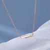 925 пробы стерлингового серебра микро циркон параллельные линии ожерелье женское простое геометрическое ключичное цепочка ювелирные изделия