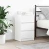 VidaXL Bedside Tables with 3 Drawers 2 Pcs White 39x35x65 Cm, Side Table, Bedside Cabinet, End Table for the 861338