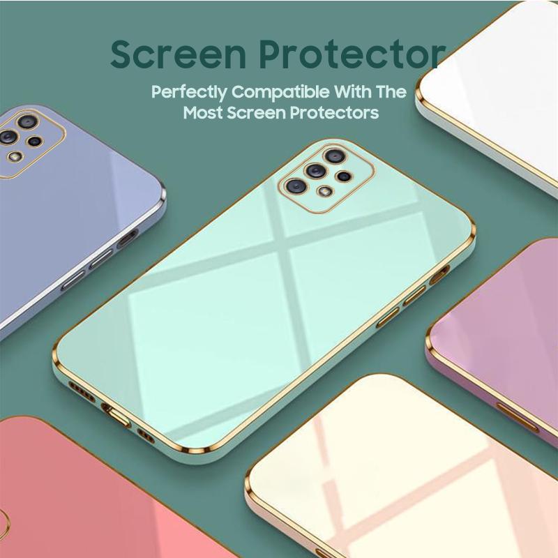 Luxury Plated TPU Phone Case With Lanyard for Samsung Galaxy A04 A05 A13 A14 A23 A24 A52 A54 A34 A53 5G Note20 Ultra S23 Soft Cases Silicone Cover