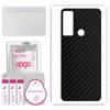 apgo Protective Skin Sticker for the Back Compatible with TCL 20 A 5G, Wrap Film, Foil, Vinyl - Pattern Carbon Black