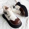 Thick-soled Heightening Short Boots, Warm and Piled Thickened Martin Boots, Women's Cotton Shoes, Non-slip Snow Boots