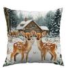 Christmas Pillowcase Living Room Polyester Printed Decorative Pillowcase Nordic Christmas Pillow