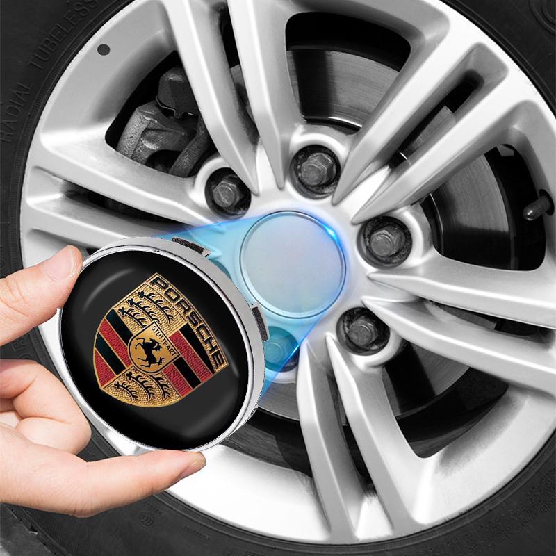 4Pcs Car Wheel Center Hub Center Cap Rim Hub Dustproof Cover Emblem Car Accessories For Porsche 911 Cayenne Panamera Macan Boxster Carrera GT 928 944