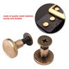 20Pcs Flat Copper Brass Screws Nuts Nails Rivets Leather Accessory