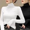 Turtleneck Bottoming Shirt Women's Autumn Long-sleeved T-shirt with A Slim Top All-match High Neck Black Top